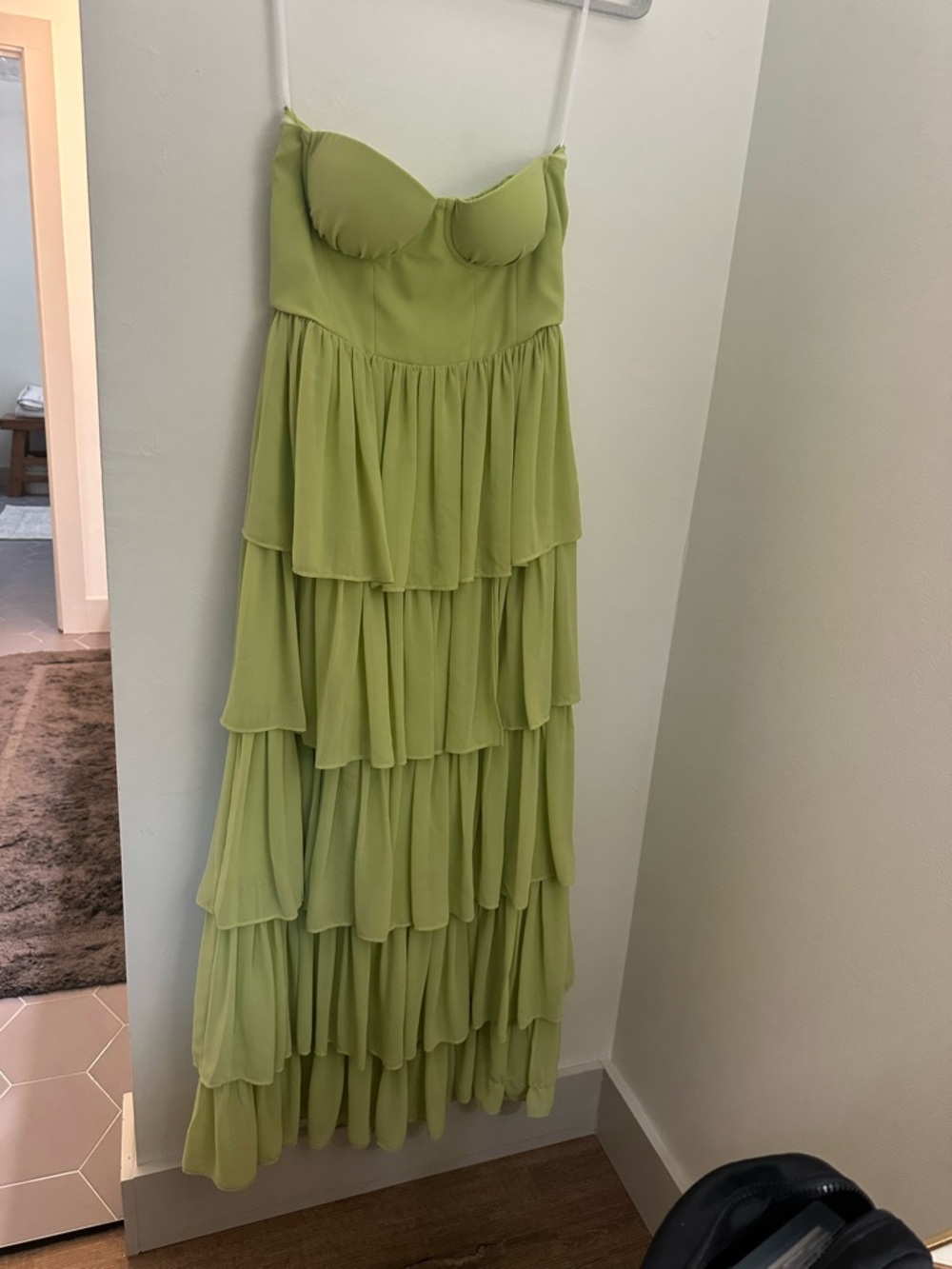 Lovers + friends Hattie Strapless Tiered Maxi Dress green - Picture 3 of 8